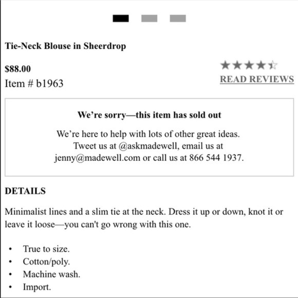 Madewell Tie-neck Sheerdrop Blouse - Picture 6 of 6